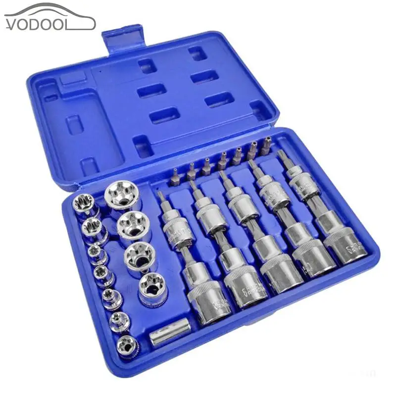 

29pcs Bit Socket Ratchet Hand Tools Set Automobile Repair Tools Kit Hardware Combination Car Repair Tool