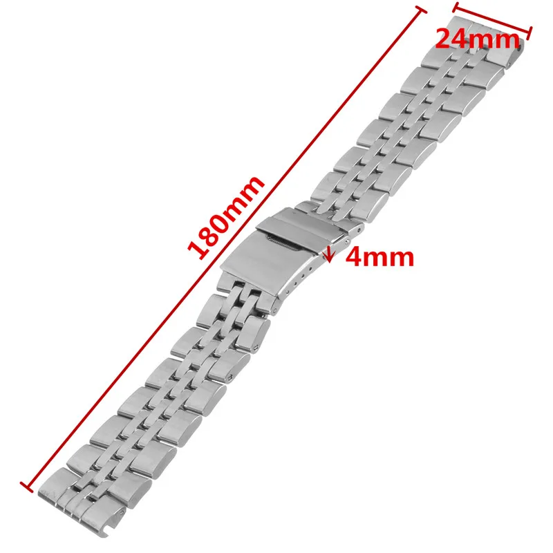 Классический Серебряный сменный ремешок для часов браслет ремень с магнитной застежкой Пряжка из нержавеющей стали для Breitling Watch