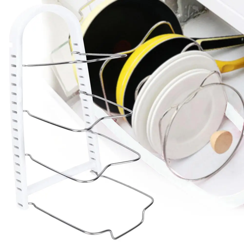 

Kitchen Multi-Purpose Storage Shelving Shelf Rack Pot Pan Cookware Lid Organizer Kitchen Dish Drying Rack Dishwasher Accessories