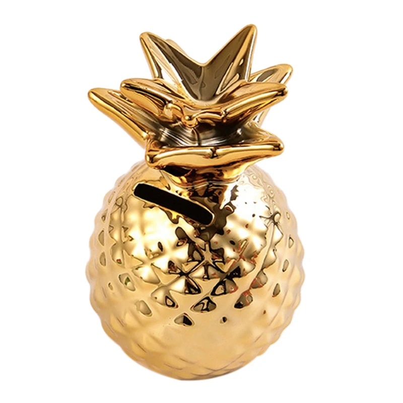 

LUDA Pineapple Piggy Bank Money Box Coin Bank Ceramic Saving Box Penny Bank Storage Jar Decoration Safe Box Save Cans