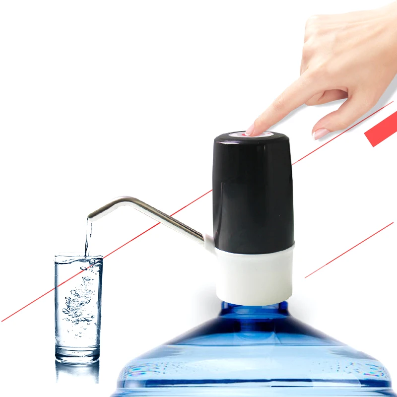 Черный USB беспроводной умный Электрический водяной насос диспенсер бутылка портативный всасывающий насос для напитков автоматический всасывающий насос для дома путешествия