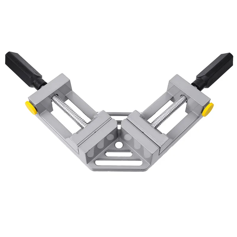 Double Aluminum Alloy Handle Woodworking Clamp 90 Degree Right Angle Clip Jig Quick Corner With TPR | Обустройство дома