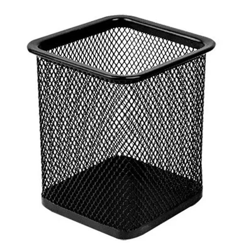 

Pen Holder Box Metal Mesh Ornament Storage Multifunctional Pen Bag Case Student School Office Desktop Supplies Storage Box