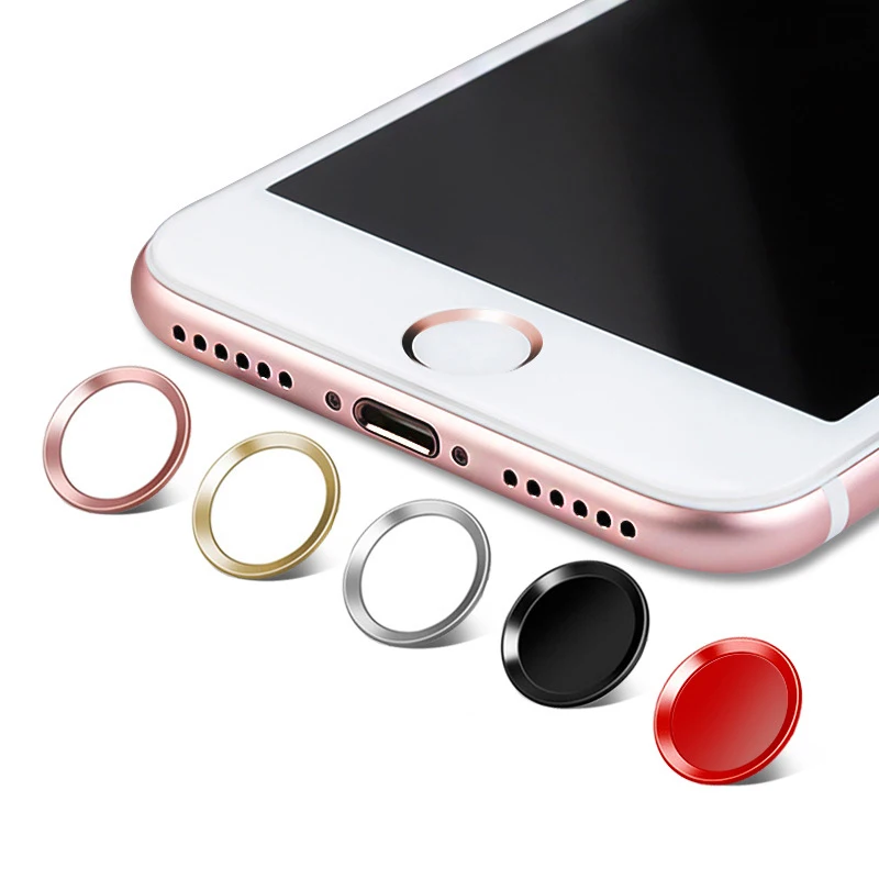 Наклейка на кнопку домой для IPhone 5S 5 Se 4 6 S 6s 7 Plus 8 5SE чехол алюминиевый роскошный