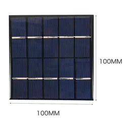 1,2 в 5 Вт мини панели солнечные мощность модуль зарядки 300MA DIY 1,2 мини солнечная батарея своими руками туристический подарок 100*100 поликремния