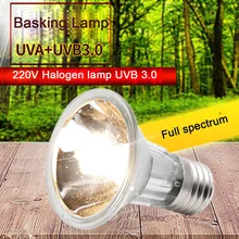 25/50/75 W UVA+ UVB 3,0 галогенная лампа для рептилий черепаха лампа с отоплением амфибии ящерицы нагревательная лампа полный спектр E27