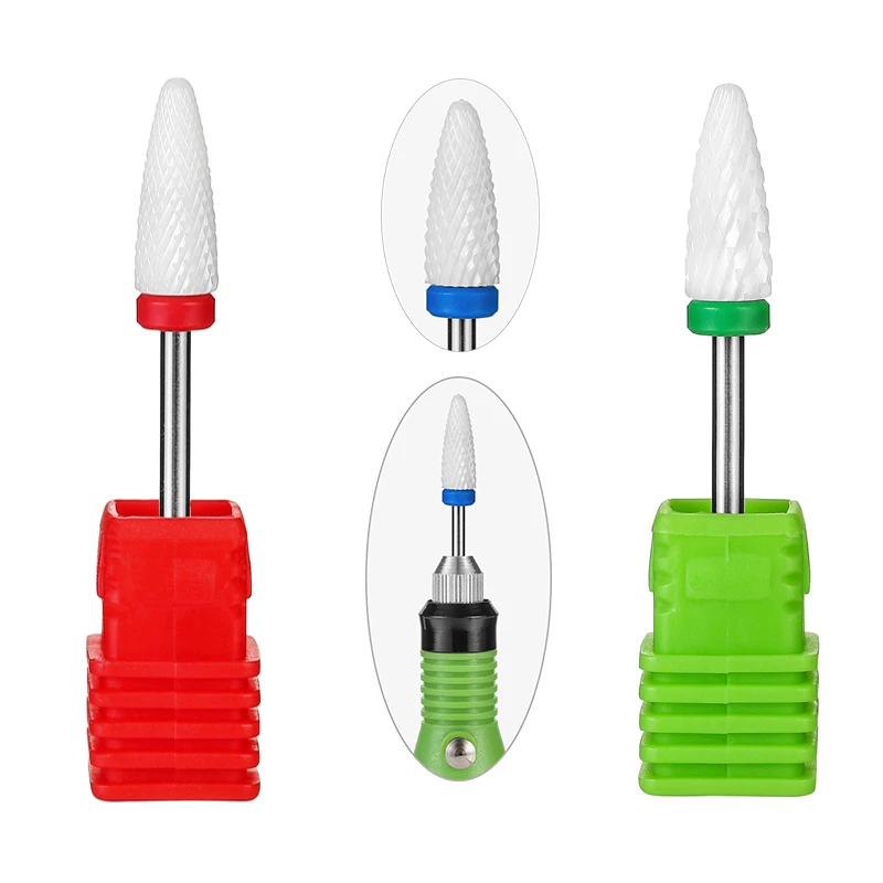 

Meisha 1pcs Ceramic Nail Drill Bits Cutter For Manicure Rotary Electric Nail Files 2.35 rod Filing Manicure Nail Art Tool HF0012