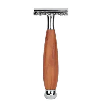 

Men's Classic Double Blade Safety Shaving Razor Manual Wood Handle Shaver