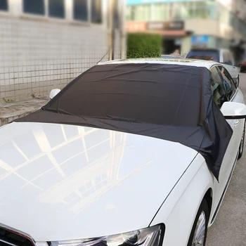 

Car Windshield Snow Cover Sun Cover Auto Sunshade Tarp Magnetic Edges Remove Ice Frost Polyester Easily For Winter Summer