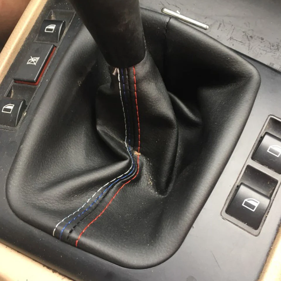 Knob Boot Cover Gear Mobil Manual Kulit Shifter Gaiter Rem Tangan Untuk Bmw 3 Series E36 E46 M3 Aksesoris Pergeseran Kerah Aliexpress