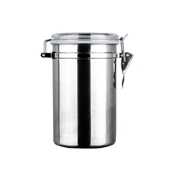 

New Coffee Airtight Storage Box Coffee Canister Tank Case Can Stainless Steel Portable