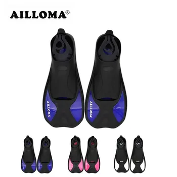 

AILLOMA 2017 Design Professional Diving Fins Adult Outdoor Water Sports TPR Rubber Short Shoes Swimming Flipper For Snorkeling