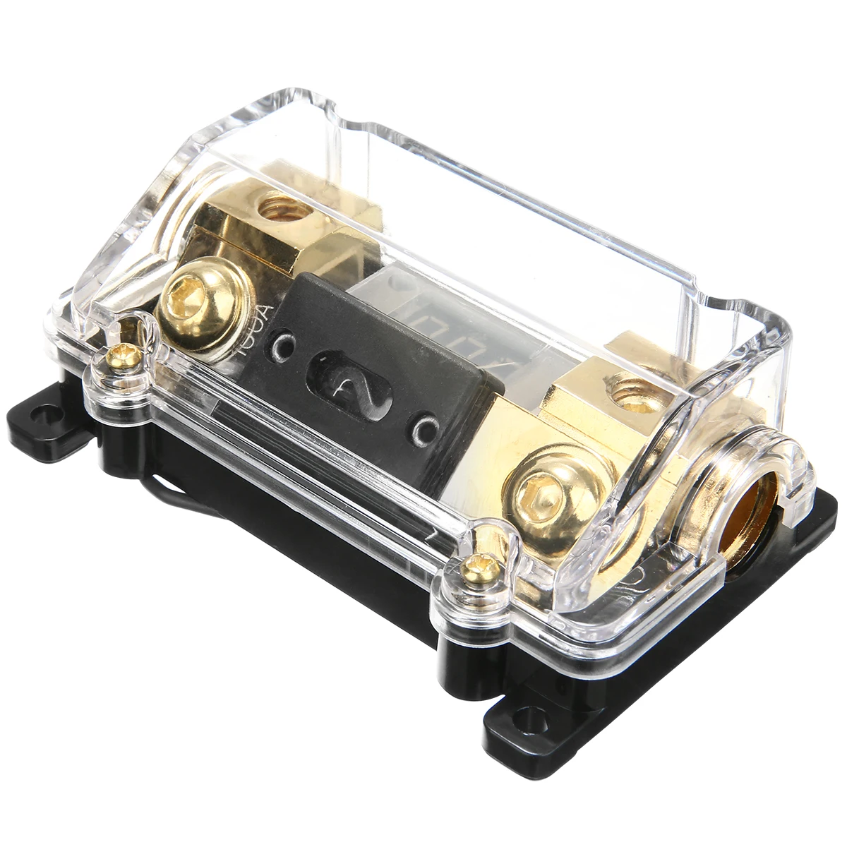 

New Arrival 100A 2 Way Car Audio Power Fuse Holder Block LED Voltage Display For Car Boat Fuse Holder