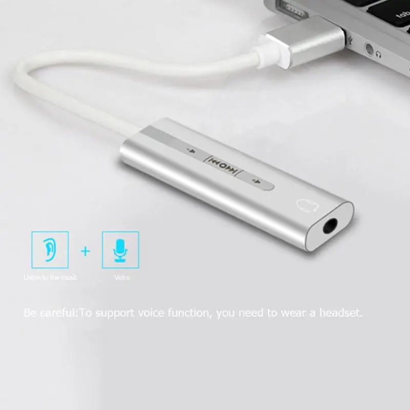 2 в 1 внешняя звуковая карта USB на 3 5 мм разъем для гарнитуры микрофон