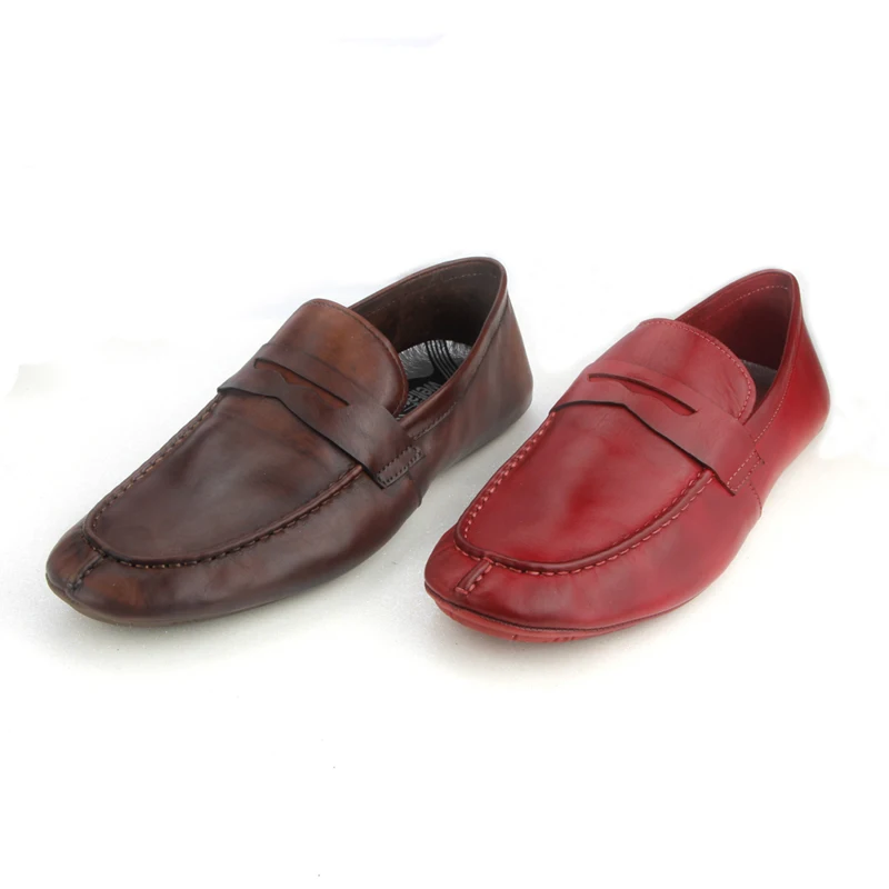 40 Des Cuir Décontractées Pour Chaussures Vintage Souples Respirant Confortable Hommes En Mode Conduite Mocassins Tailles Avec 44 CQxoerdBW