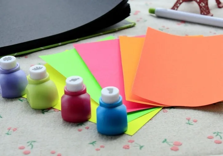 5pcs Handmade Sticker Kids Educational Material DIY Album Scrapbook Card Embossed Paper for Scrapbooking Punches | Дом и сад