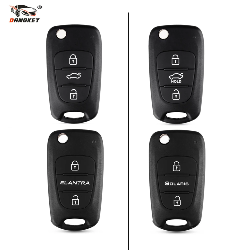 

Dandkey Uncut Blade 3 Buttons Flip Remote Key Shell For HYUNDAI I30 IX35 For Kia K2 K5 Car Keys Blank Case Cover