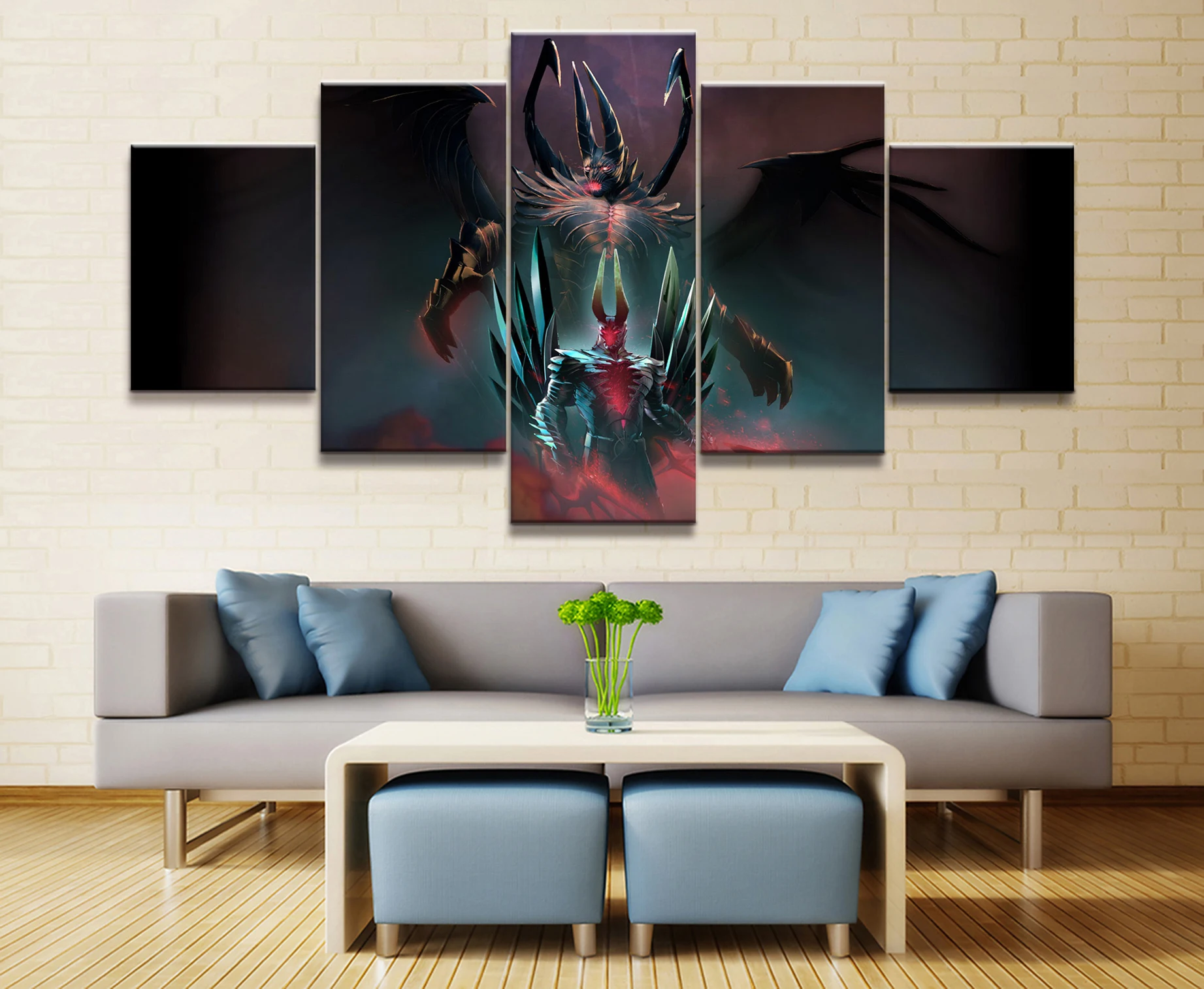  5 Piece Cartoon Pictures Artwork Dota 2 Game Poster Paintings Canvas Art for Home Decor Wall Art