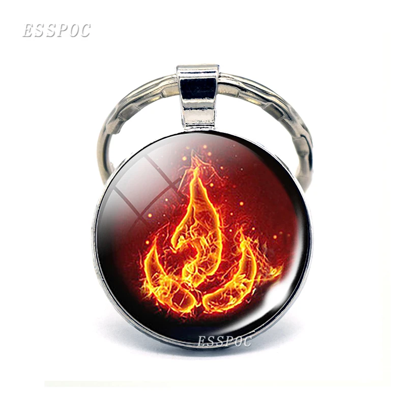 

Avatar: The Last Airbender Fire Nation Emblem Aang Korra Zuko Keychain Metal Key Chain Anime Manga Gift
