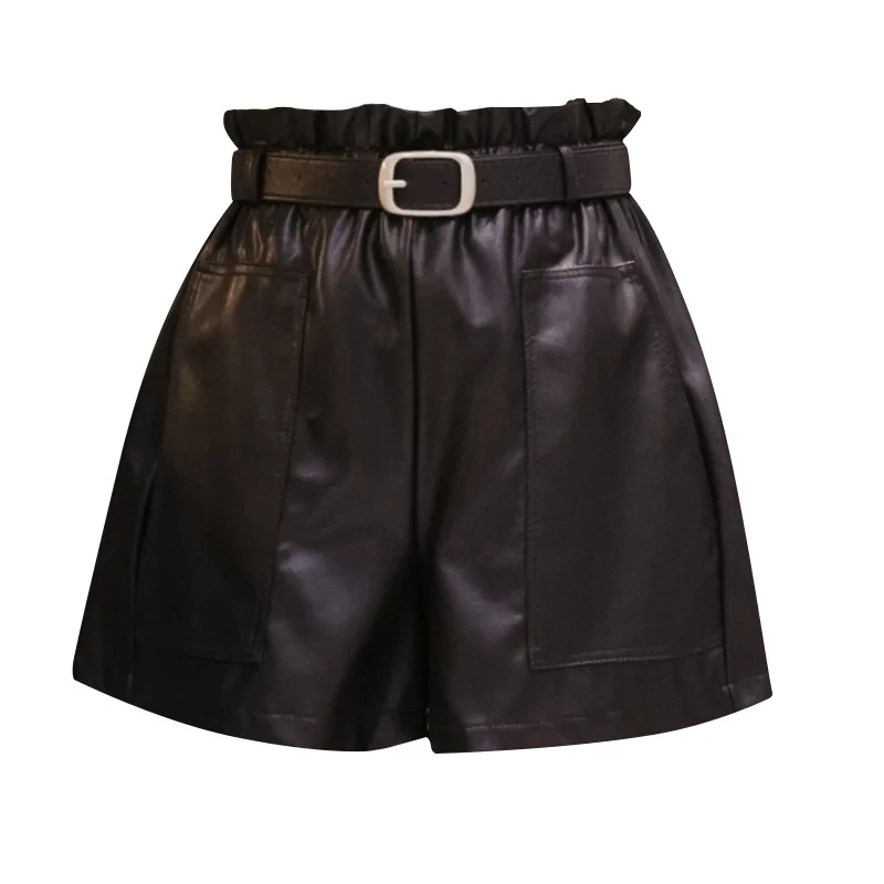Aliexpress.com : Buy 2017 PU Leather High Waist Shorts