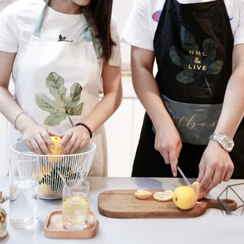 

1 PCS Brief Nordic Wind Apron Sleeveless Pure Cotton Apron Cooking Baking Coffee Cleaning Kitchen Accessery 3 Colors Dropship