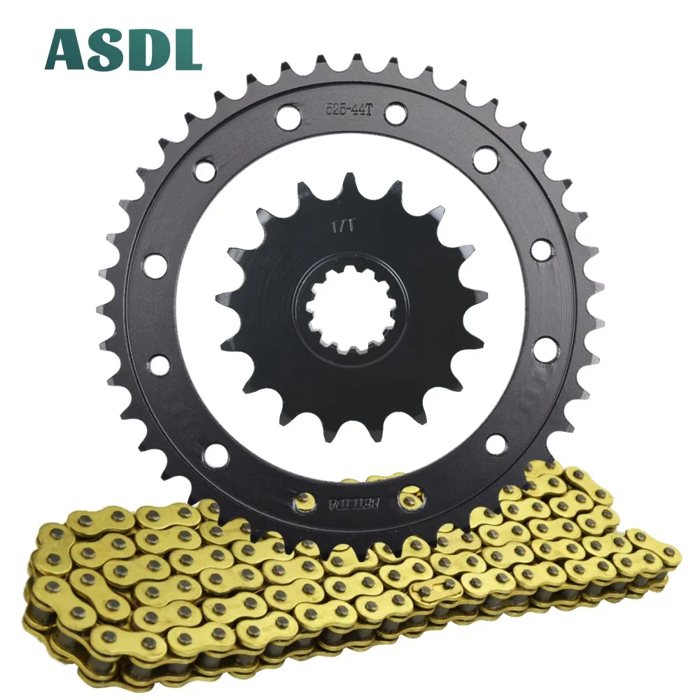 

525 17T 44T Motorcycle Best Transmission Chain and front rear sprocket set for HONDA VFR800 VFR 800 1998 - 2014 17 44 Teeth