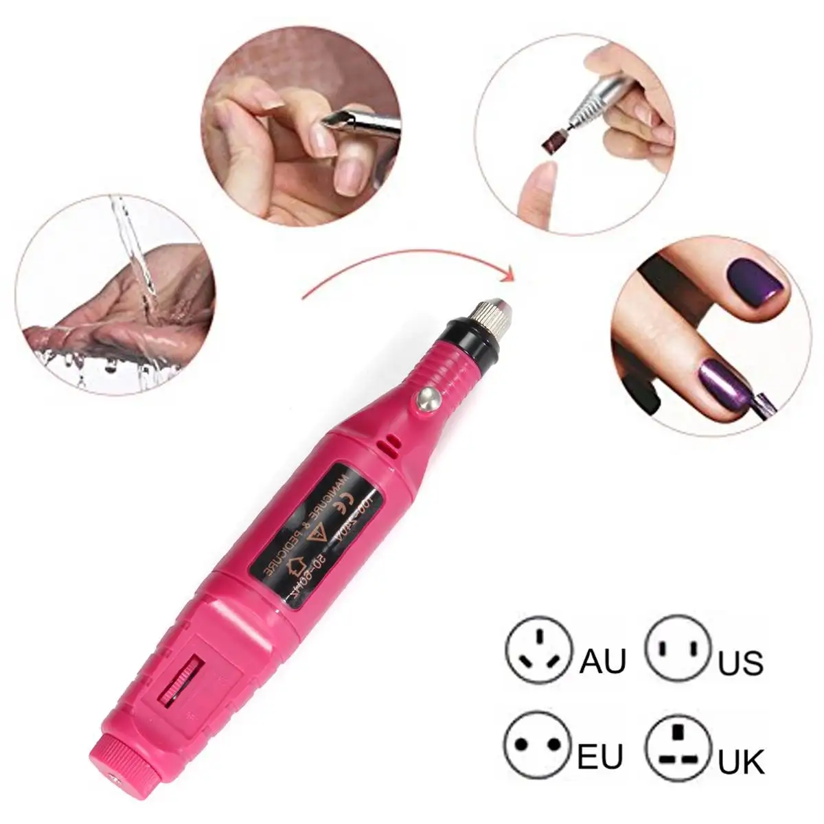 Professional Electric Manicure Machine Set With 20000rpm Nail Drill Art