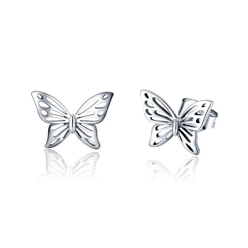 

Insect Collection 925 Sterling Silver Butterfly Dream Exquisite Stud Earrings for Women Sterling Silver Jewelry SCE452