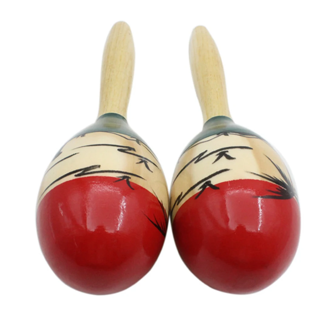 

1Pair Education Wooden Maracas Sand Hammer Percussion Instrument Birthday Party KTV Bar Supplies Children Gift Toy - L