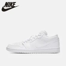 Nike Official AIR JORDAN 1 LOW AJ1 Men‘s Skateboarding shoes Breathable Non-slip Outdoor Sneakers # 553558