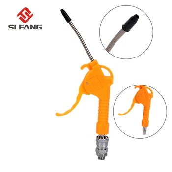 

4" Angled Nozzle Air Blow Gun Pneumatic Tool with 1/2" Removable Rubber Tip Dust Removal Cleaning Tool Pneumatic Blow Gun