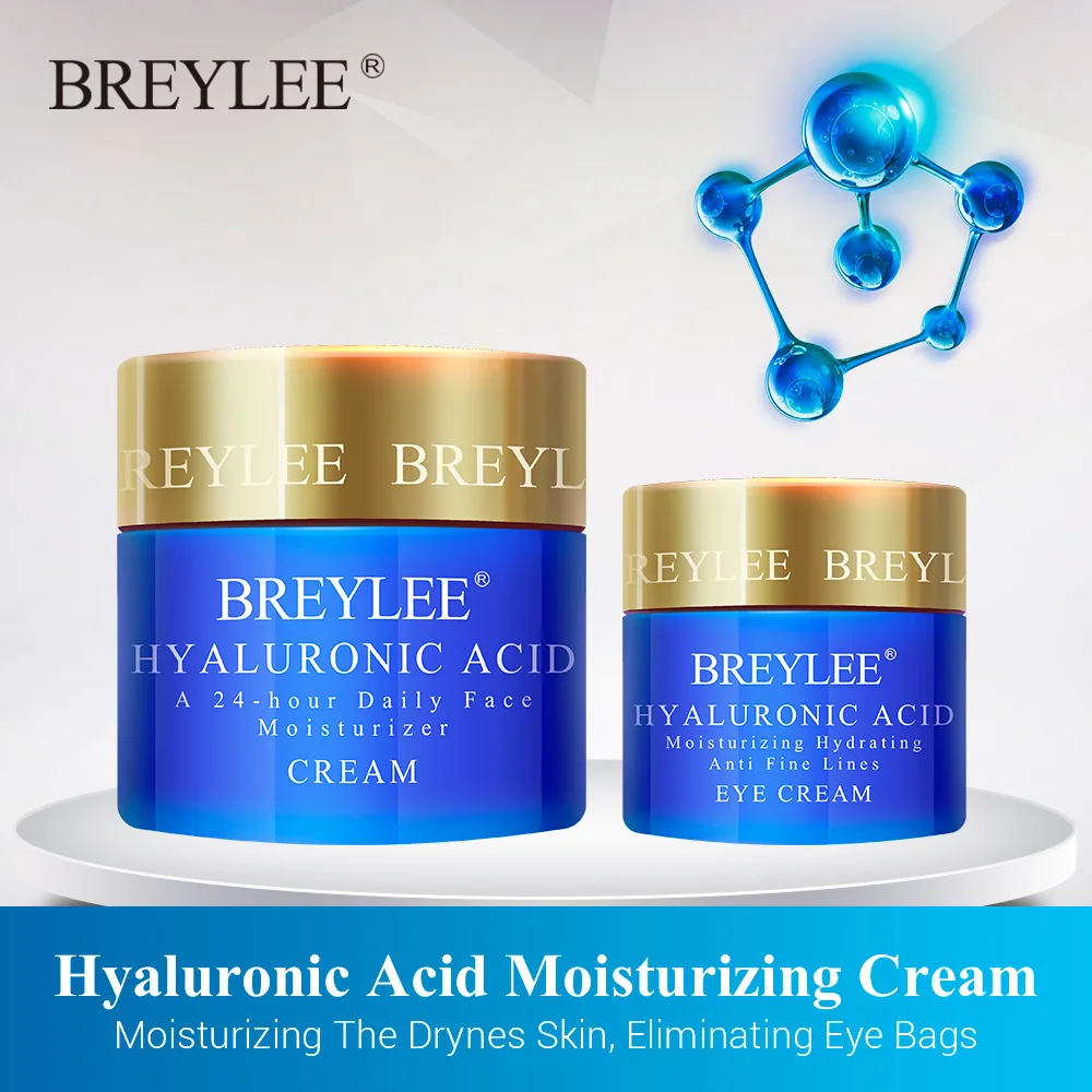

BREYLEE Hyaluronic acid Face Cream Eye Cream Moisturizing Serum Skin Facial Care Day Night Whitening Cream Ageless Hydrating