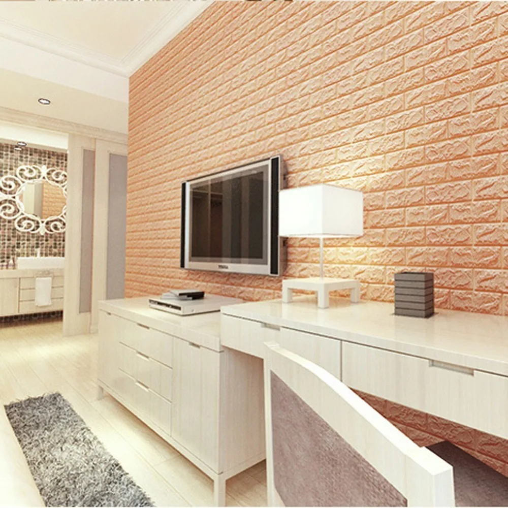 60x30cm PE Foam 3D Wall Stickers Brick Pattern Waterproof Self Adhesive Wallpaper Kids Bedroom Living Room Stickers Home Decor 60x30cm PE Foam 3D Wall Stickers Brick Pattern Waterproof Self Adhesive Wallpaper Kids Bedroom Living Room Stickers Home Decor