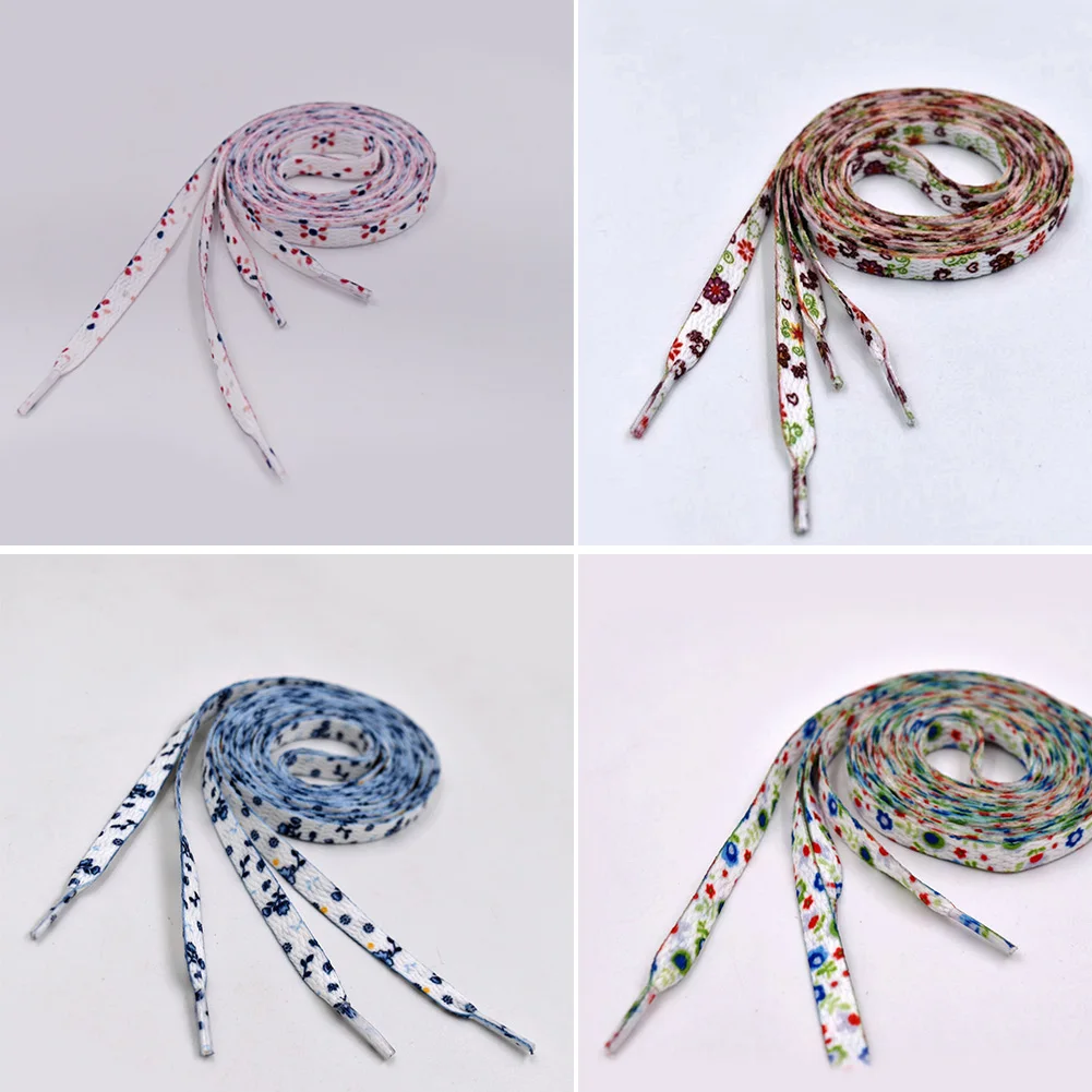 

1 Pair 120cm New Small Fresh Printing Series Shoelaces Polyester Shoe Laces Pattern Sports