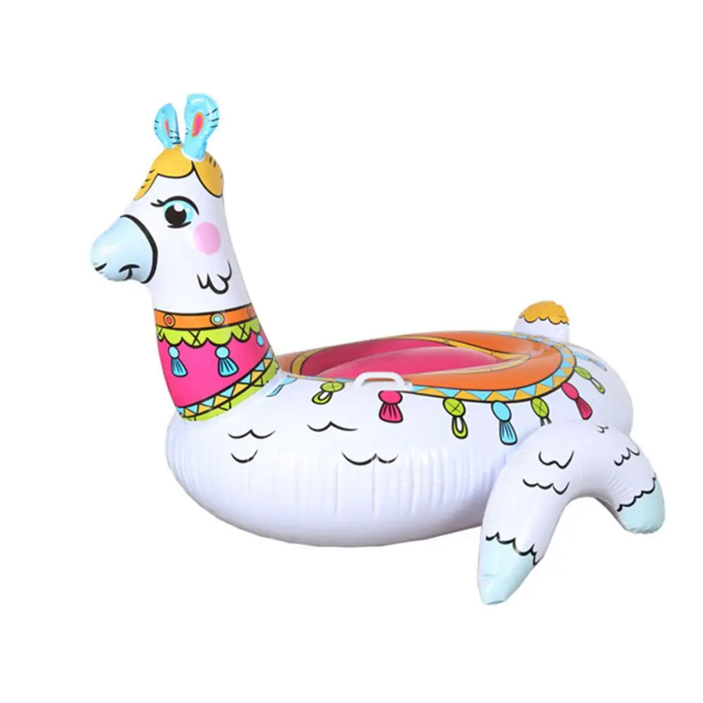 

Kidlove Summer Inflatable Alpaca Shape Floating Row for Adults Pool Party Photo Props