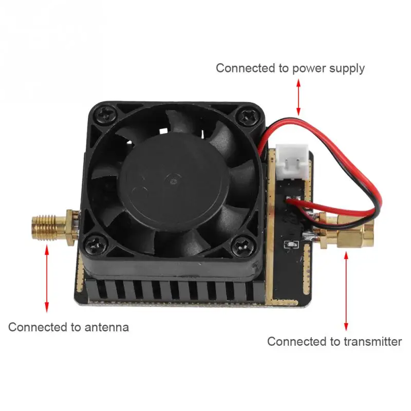 

PVC 5.8GHz 3W/4.5W Wireless AV Transmitter Signal Maximum Power Amplifier Extend Range Cooling Fan Enhance Signal RC Model Part