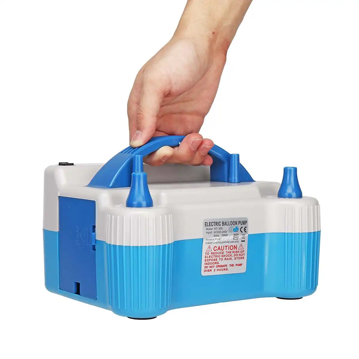 

700W Blue Portable Double Tip Electric Balloon Air Pump Inflator Blower Inflatable Pumps Wedding Christmas Party Decoration