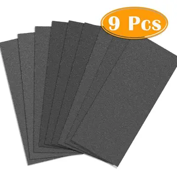 

9 Pcs 3000 5000 7000 High Grit Wet And Dry Sandpaper Assortment Drywall Sanding Paper 9 X 3.6 Inch For Car Paint Auto Body Aut