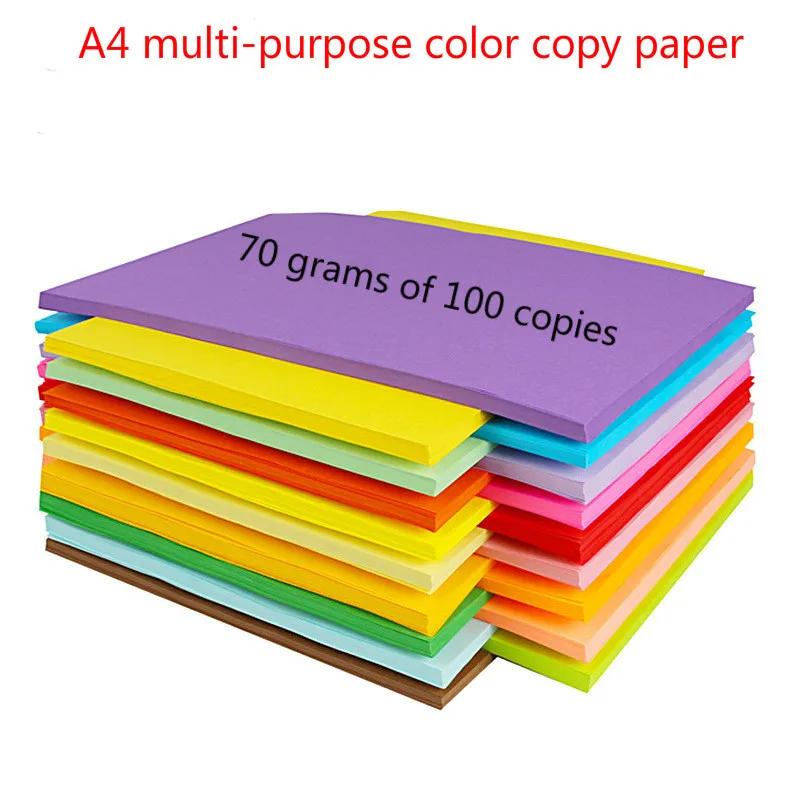 500 sheets a4 full wood pulp photocopy paper sizes 70g printed white paper manufacturers wholesale office paper hand made paper A4 Colour Printing Paper Children Manual More Function Paper Folding Pure Wood Pulp 70g Colour Paper