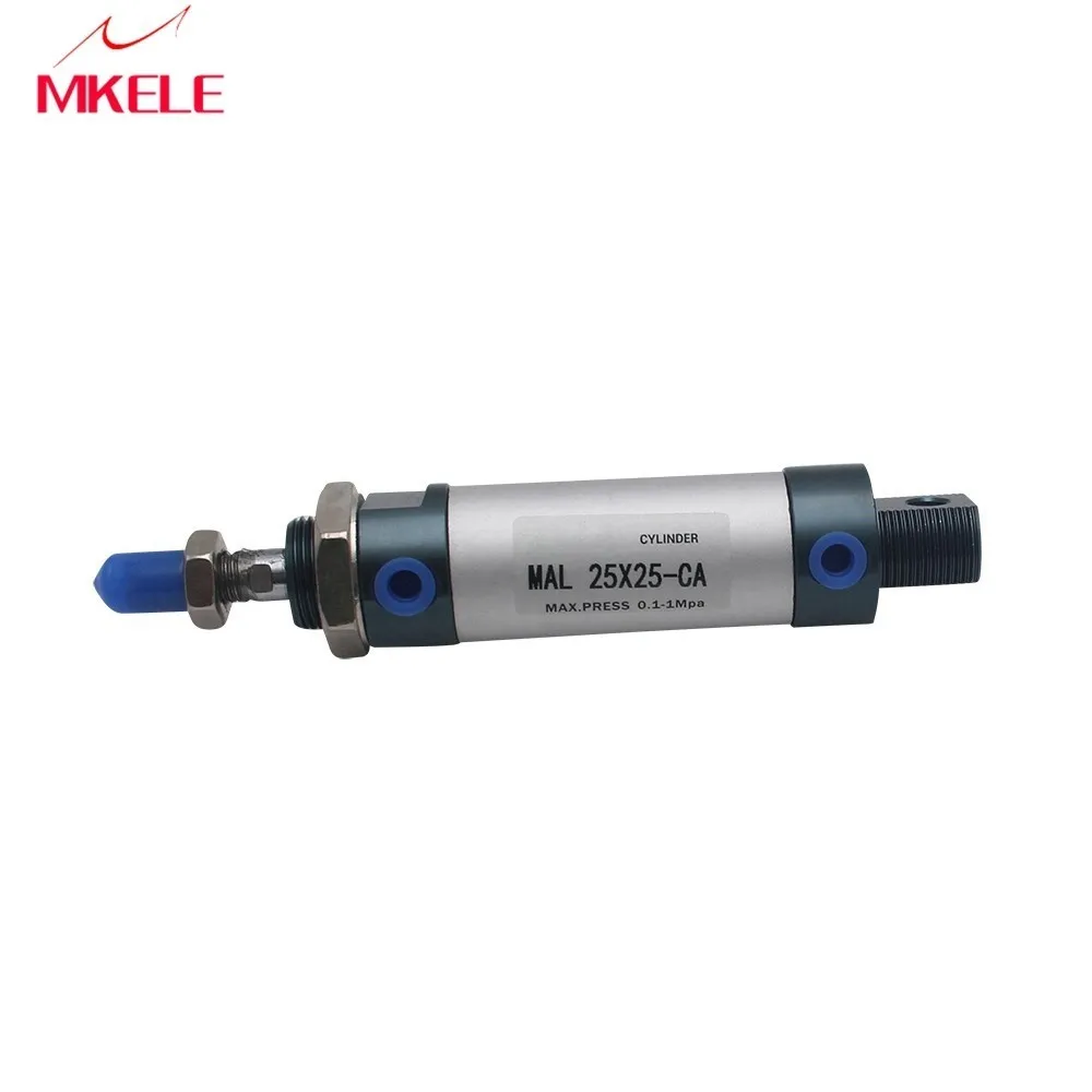 

Hot Sale Mal25-25-ca Pneumatic Cylinder Aluminum Alloy Cylinder Double Acting Type 25mm Bore 25 Stroke Pneumatic Fittings