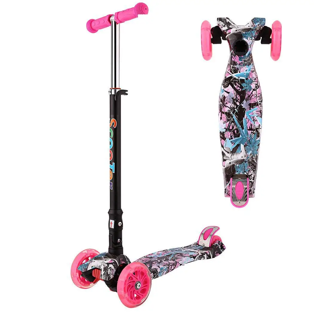 ANCHEER Mini Children Kick Scooter LED Lamp PU 3 Wheels LED Bicycle Outdoor Aluminum Sport Bodybuilding Scooter For Child ANCHEER Mini Children Kick Scooter LED Lamp PU 3 Wheels LED Bicycle Outdoor Aluminum Sport Bodybuilding Scooter For Child