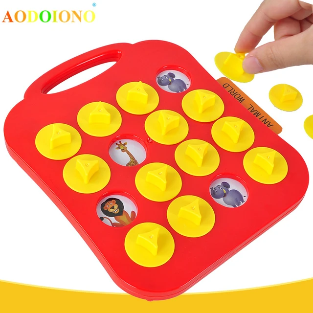 Jogo de xadrez Montessori Memory Match 3D Puzzles Educacional precoce de  madeira, festa em família, jogo interativo casual, brinquedo para crianças,  criança - AliExpress