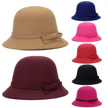 Весенне-Зимние береты, шляпа в стиле художника, Женская шерстяная шляпа, винтажные береты, одноцветная шапка, женская шапка, теплый берет для прогулок, бант, фетра