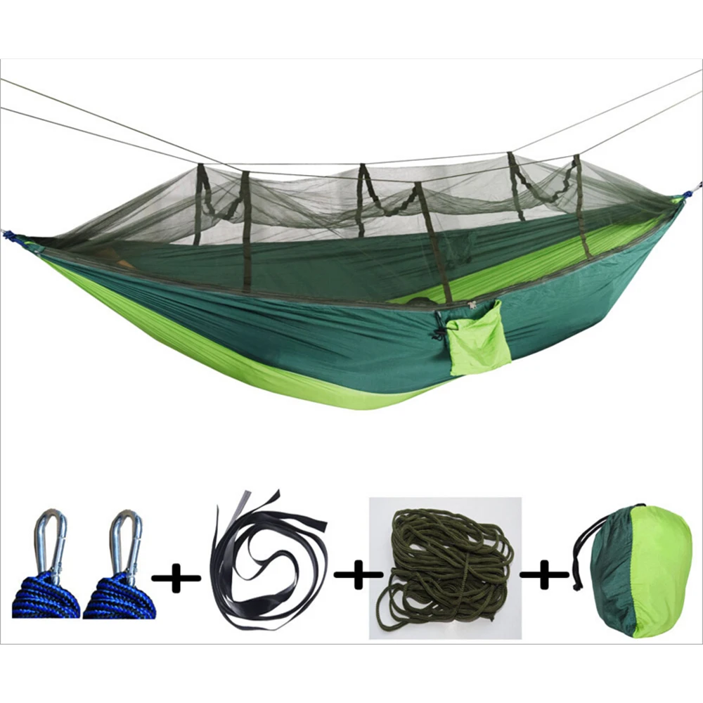

3 Specifications Useful Double Outdoor Mosquito Net Parachute Hammock Camping Hanging Sleeping Bed Swing Portable New Arrivals