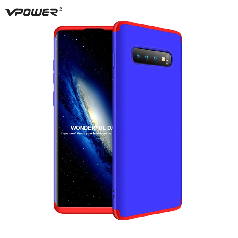 

For Samsung Galaxy S10 Case S10 Plus Cover S10 Lite Vpower 3 in 1 360 Degree Protector Shockproof Phone Case Fundas for S10 Plus