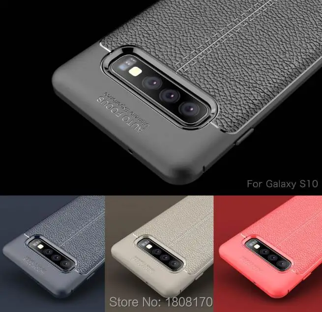 C-ku для Samsung Galaxy S10 S10E Plus OPPO Realme U1 личи Гибридный чехол из мягкого ТПУ прочный Чехол