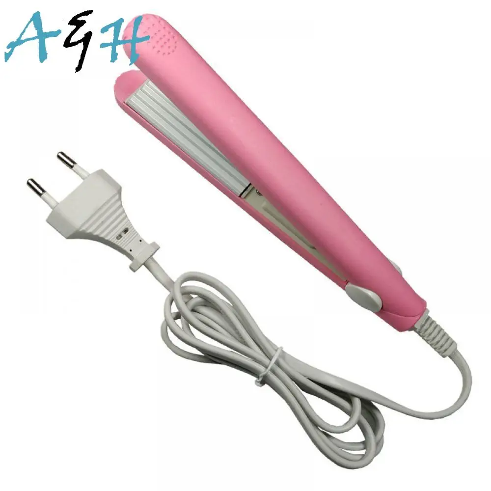 

iron Professional hair A curl Styler tools electric plate Corrugation Hair mini corrugated iron curling pink Electric modelling