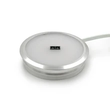 1 шт. ультра тонкий круглый светодиодный свет шкафа интеллектуальная форма с ручной развертки сенсор+ адаптер