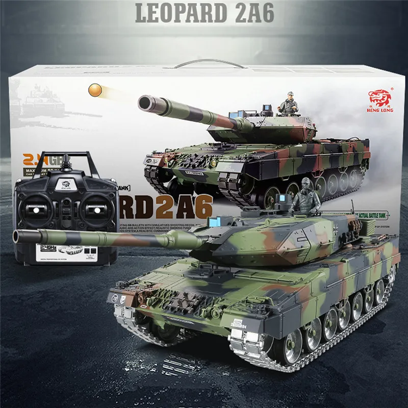 3889 1 1/16 2 4G немецкий Леопард A6 RC Танк реальное моделирование звук Инфракрасный