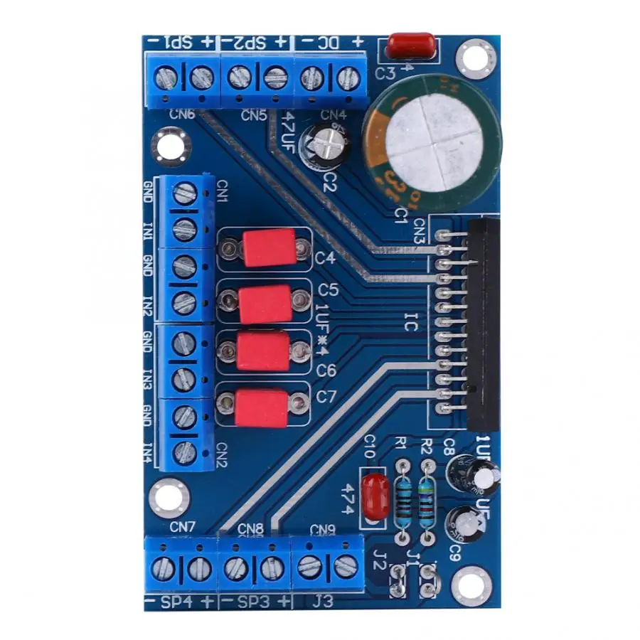 DC 12 14 5 V 4 канальная Плата усилителя звука 4x41W|Детали и аксессуары для приборов| |